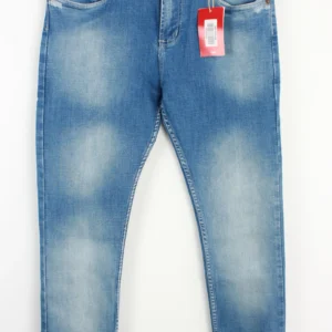 Jean Premium de alta calidad para hombre, corte moderno, color azul hielo con desgastes